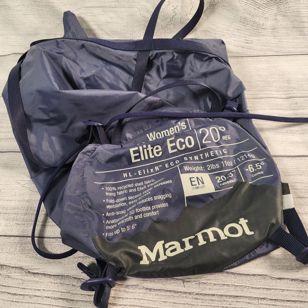 Marmot Women's Trestles Elite Eco 20 Regular Sleeping Bag Stuff Sack Blue